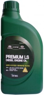 Масло ДВС 5W-30 1 л Premium LS Diesel п/с CH-4, B3/B4 Mobis Hyundai/Kia/Mobis 05200-00111