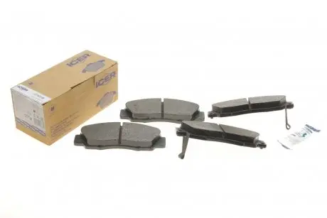 Колодки гальмівні (передні) Honda Accord 91-03/Civic/CR-V 95-02/HR-V 99-/Integra 93-/Stream 05- ICER 181019