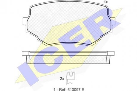 Колодки тормозные (передние) Suzuki Grand Vitara 98-05/Vitara 88-98 ICER 181319