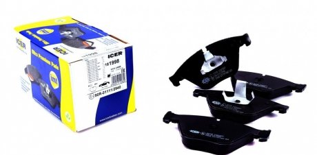 Комплект тормозных колодок (дисковых) ICER 181998 (фото 1)