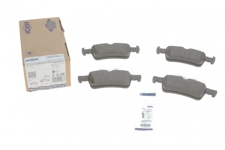 Тормозные колодки (задние) Peugeot 308i/SW 07- ICER 182174-208 (фото 1)