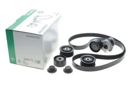 Комплект ремня генератора Renault Clio IV/Kangoo/Megane III/Scenic III 0.9/1.2 TCe 12- (7PK1605) INA 529031610