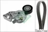 Комплект ремня генератора VW T5 1.9 TDI 03-09 (6DPK1195) INA 529046510 (фото 1)
