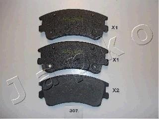 Колодки тормозные передние Mazda 6 2.0-2.3 (02-08) JAPKO 50307 (фото 1)