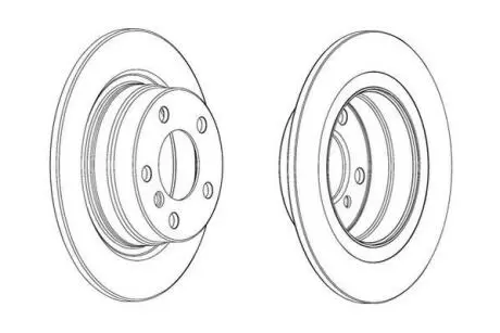 Гальмівний диск зад. BMW 1 (F20/F21)/2 (F23) 11- (289,8*66,2) компл. 2шт Jurid 562905JC