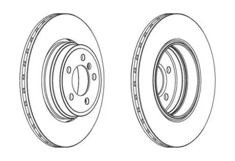 Гальмівний диск зад. BMW 5 (E60/E61)/6 (E63/E64) 01-10 (345*74) Jurid 563066JC-1