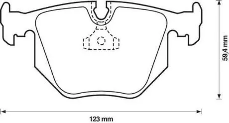Гальмівні колодки зад. BMW 3(E46)/5(E39)/7(E38)/X3 (E83,E83N)/X5(E53) (ATE) Jurid 571918J