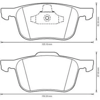 Гальмівні колодки пер. Focus/C-Max/Kuga 03- Jurid 573209J