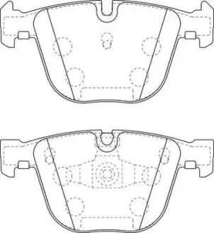 Гальмівні колодки зад. BMW 5 (F07)/7 (F01/F02/F03/F04) 08-17 (ATE) Jurid 573271J