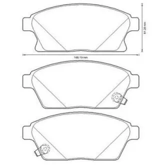 Гальмівні колодки пер. Zafira/Astra/Cruze/Volt 09- (Mando) Jurid 573325J