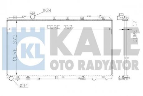 Радіатор охолодження Fiat Sedici, Suzuki Sx4 Radiator OTO RADYATOR Kale 342120