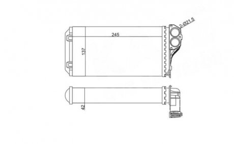 Радиатор печки Peugeot 307, 307 Cc, 307 Sw OTO RADYATOR Kale 346310