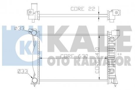Радіатор охолодження Audi A4 (01-08)/Seat Exeo (08-) OTO RADYATOR Kale 352900 (фото 1)