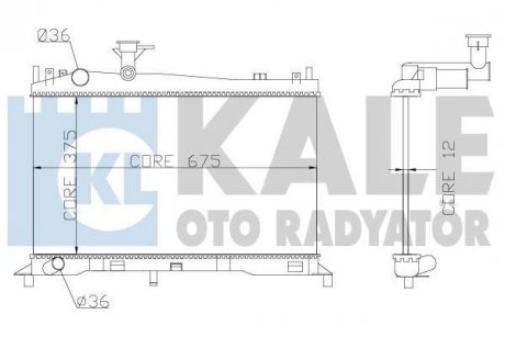 Радіатор охолодження Mazda 6 OTO RADYATOR Kale 360100