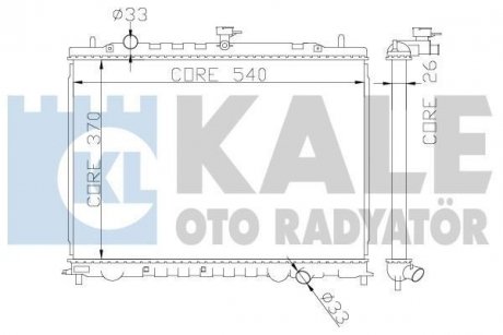 Радиатор охлаждения Kia Rio II Kale 374300