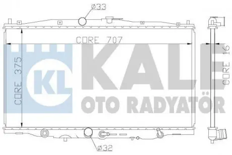 Радиатор охлаждения Honda Accord VII OTO RADYATOR Kale 384100
