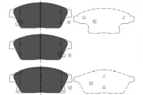 Комплект тормозных колодок KAVO PARTS KBP-1014
