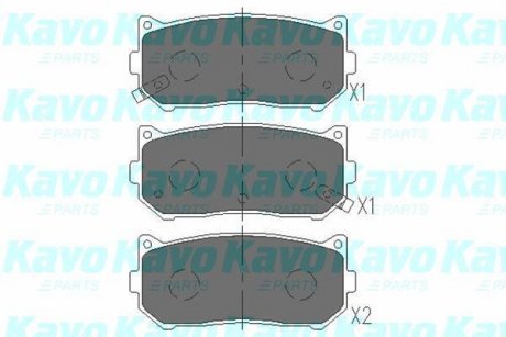Колодки гальмівні (передні) Kia Cerato 01-/Carens 99- PARTS KAVO KBP-4001 (фото 1)