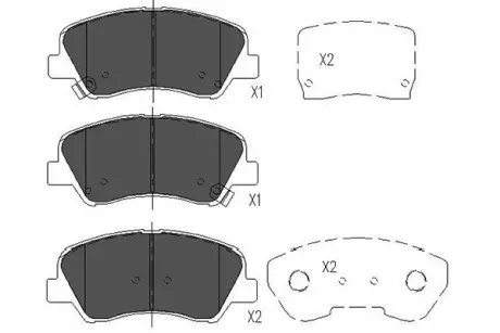 Тормозные колодки пер. Kia Rio/Hyundai i30 11- (mando) KAVO PARTS KBP-4023