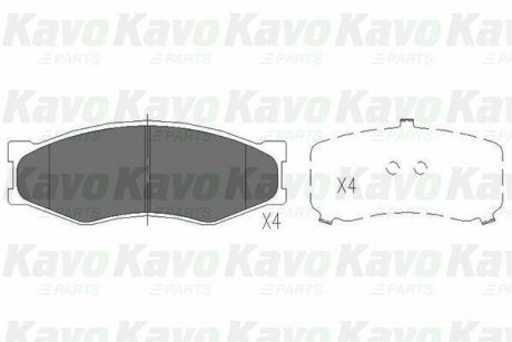 Колодки гальмівні (передні) Nissan Sunny 82-91/Subaru Justy 87-96 PARTS KAVO KBP-6522