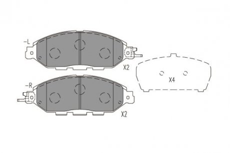 Комплект тормозных колодок PARTS KAVO KBP-6623 (фото 1)