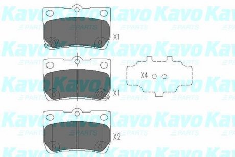 Колодки гальмівні (задні) Lexus GS/IS II/IS C 05- PARTS KAVO KBP-9083 (фото 1)