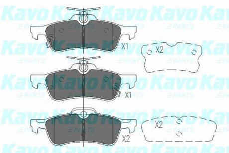 Колодки гальмівні (задні) Honda Civic IX 1.4-2.2D 12- PARTS KAVO KBP-9106 (фото 1)
