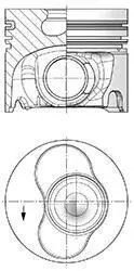 Поршень с кольцами VW 81.01 T5 2.5TDi BNZ (CYL 3-5) (KS) KOLBENSCHMIDT 41094600