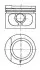 Поршень Audi 80/100/VW Golf/Passat 1.8 82-97 (81.51mm/+0.5) KOLBENSCHMIDT 93876620 (фото 1)