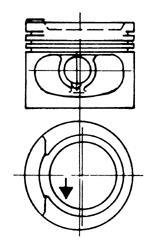 Поршень з кільцями AUDI/VW 81.5 DS/DZ/ADZ/RH (вир-во KS) KOLBENSCHMIDT 93928620