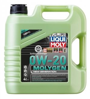 Олива моторна Molygen New Generation 0W-20 4л LIQUI MOLY 21357 (фото 1)