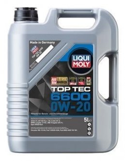 ОЛИВА МОТОРНА TOP TEC 6600 0W-20 5Л LIQUI MOLY 21411