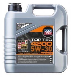 Масло моторн. TOP TEC 4200 5W-30 (Канистра 4л) LIQUI MOLY 3715