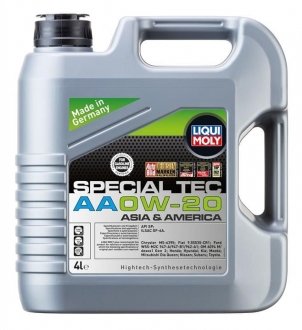 Моторное масло Special Tec AA 0W-20 4л LIQUI MOLY 9705