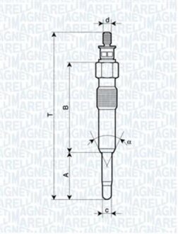 Свічка розжарювання MAGNETI MARELLI 062503901304