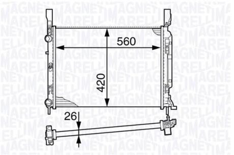 Радіатор MAGNETI MARELLI 350213142600
