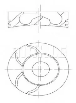 Поршень Opel Astra H/Fiat Doblo 1,9 JTD 05- (82.6mm/+0.6) MAHLE / KNECHT 010 15 02
