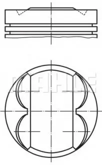 Поршень Opel Astra H/J/Insignia/Zafira 1.8 05- (80.5mm/STD) MAHLE / KNECHT 011 PI 00105 000