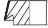 Кільця поршневі,комплект MAHLE / KNECHT 011RS001050N0 (фото 2)