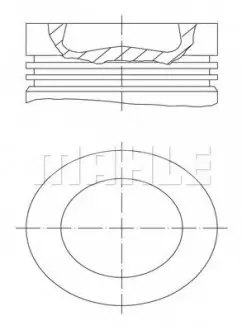 Поршень VW T5 2.0TDI (81.00mm/STD) MAHLE / KNECHT 028 PI 00100 000