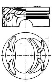 Поршень Audi A1/A3/Skoda Octavia II/Superb II/VW Golf V/VI/Passat 1.4 TSI/TFSI 07-16 (76.76mm/+0.25) MAHLE / KNECHT 028 PI 00118 001