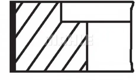 Кольца поршневые VAG 82,01 1,6-2,2 1,5x1,75x3 (Mahle) Mahle MAHLE / KNECHT 034 74 N3
