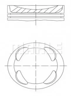 Поршень Citroen Berlingo/Peugeot Partner 1.6 09- (77.25mm/+0.25) MAHLE / KNECHT 081PI00104001