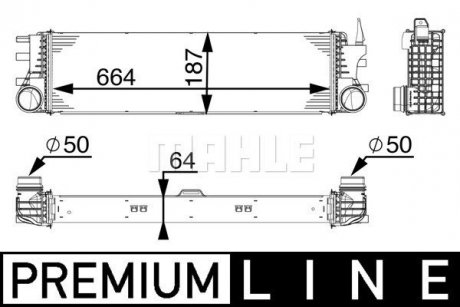 Радіатор інтеркулера MB Vito (W447) 14- MAHLE MAHLE / KNECHT CI 180 000P