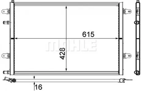 Радиатор охлаждения A6 3.0 08-11 MAHLE / KNECHT CIR 10 000P