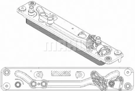 Радіатор масла АКПП E70/E71/E72 (Premium Line! OE) MAHLE / KNECHT CLC 182 000P