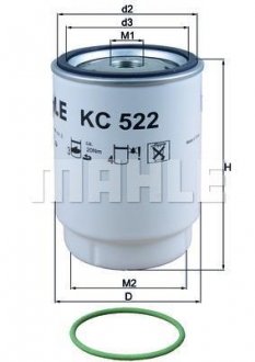Фільтр палива MAHLE / KNECHT KC522D (фото 1)