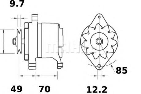 Генератор MAHLE / KNECHT MG191 (фото 1)