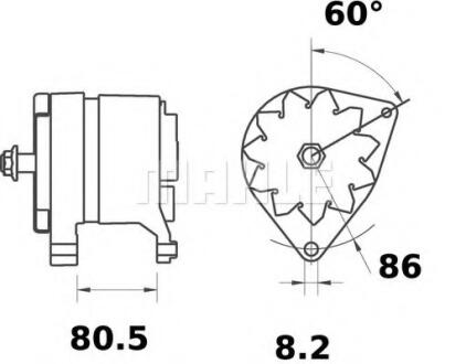 Генератор MAHLE / KNECHT MG216 (фото 1)