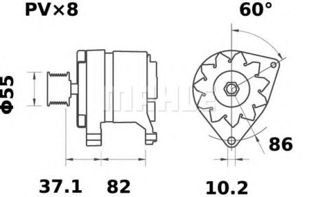 Генератор MAHLE / KNECHT MG223 (фото 1)